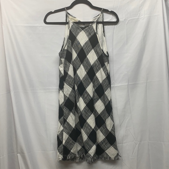 Anthropologie Cloth and Stone black check dress XS - Picture 1 of 4